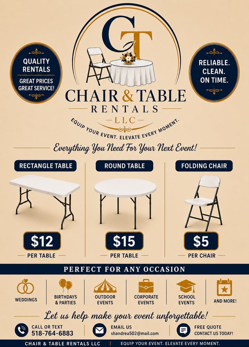 Chair and Table Rentals — photo